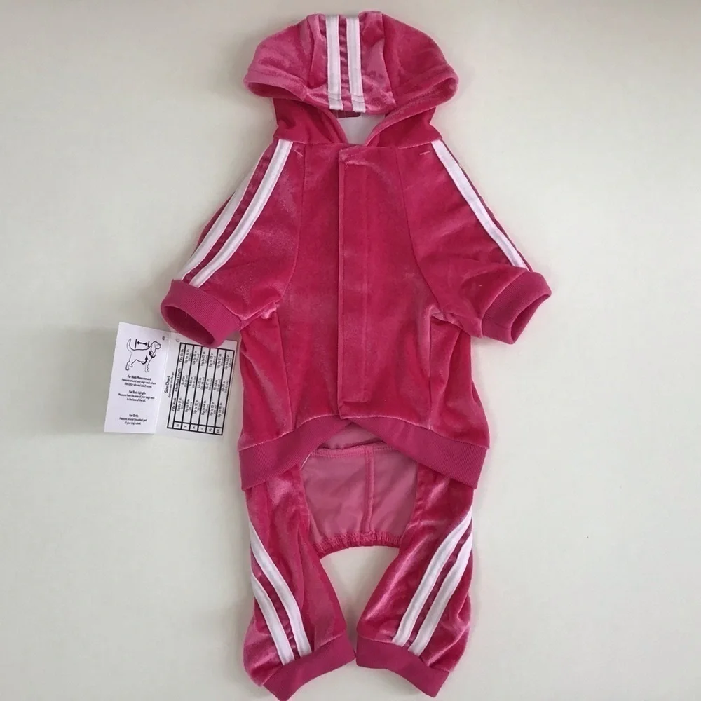 FABDOG HOT PINK Velour JOGGING OUTFIT Puppy/Dog Size small NWT